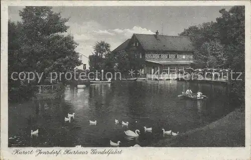 Jonsdorf Kurhaus Gondelfahrt Schwanenteich Kat. Kurort Jonsdorf