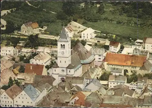 Burglengenfeld Stadtpfarrkirche St Vitus Fliegeraufnahme Kat. Burglengenfeld