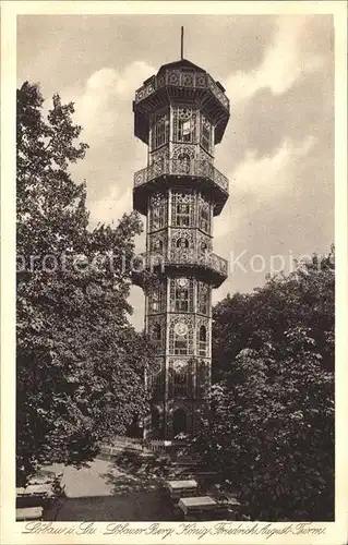 Loebau Sachsen Loebauer Berg Koenig Friedrich August Turm Kat. Loebau