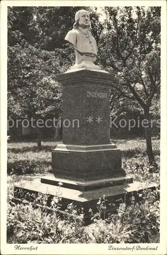 Herrnhut Zinzendorf  Denkmal Kat. Herrnhut