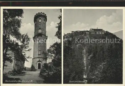 Jonsdorf Hochwaldbaude Hochwaldturm Kat. Kurort Jonsdorf