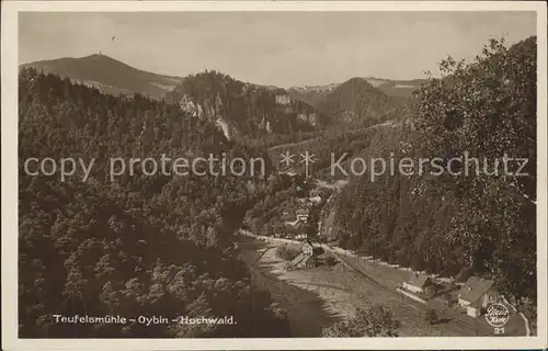 Oybin Teufelsmuehle Hochwald Kat. Kurort Oybin