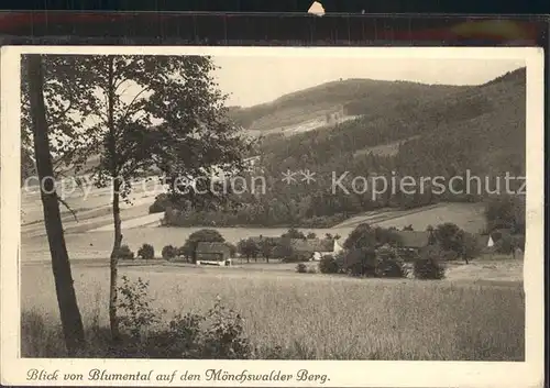 Wilthen Blick vom Blumental auf den Moenchswalder Berg Kat. Wilthen