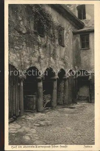 Zittau Hof im ehemaligen Dornspachschen Taufe Kat. Zittau