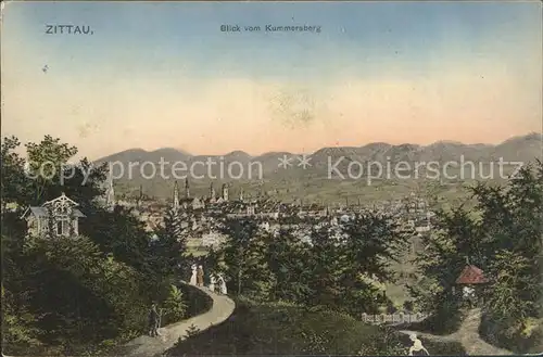 Zittau Blick vom Kummersberg Kat. Zittau