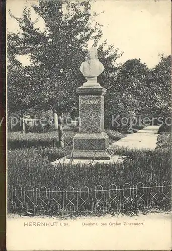 Herrnhut Denkmal des Grafen Zinzendorf Kat. Herrnhut