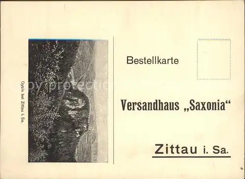 Oybin Berg Bestellkarte Versandhaus Saxonia Kat. Kurort Oybin