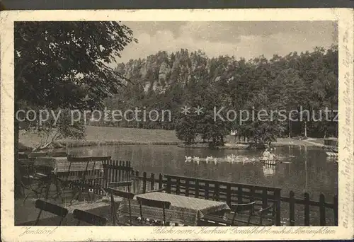 Jonsdorf Nonnenfelsen Kurhaus Gondelfahrt Kat. Kurort Jonsdorf