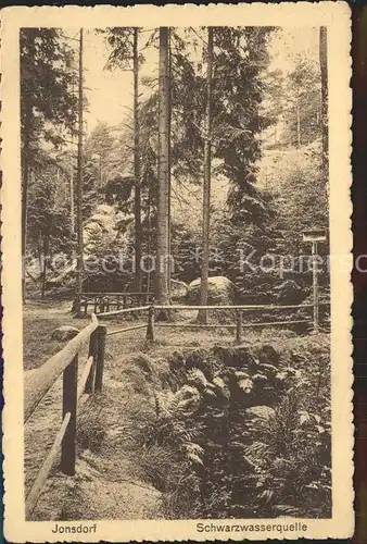 Jonsdorf Schwarzwasserquelle Kat. Kurort Jonsdorf