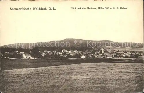 Walddorf Sachsen Panorama mit Kottmar Kat. Eibau