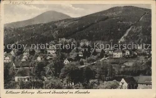 Jonsdorf mit Zittauer Gebirge und Lausche Kat. Kurort Jonsdorf