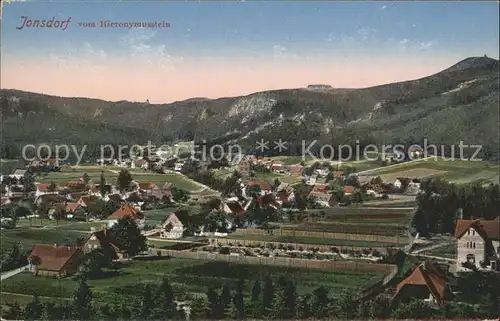 Jonsdorf Blick vom Hieronymusstein Kat. Kurort Jonsdorf