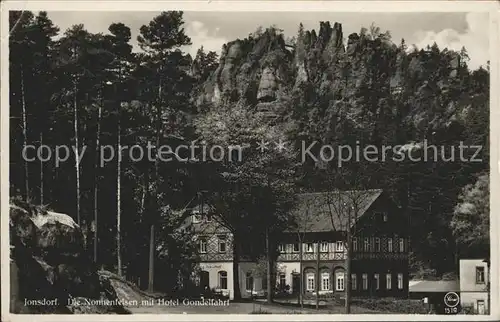 Jonsdorf Hotel Gondelfahrt mit Nonnenfelsen Kat. Kurort Jonsdorf