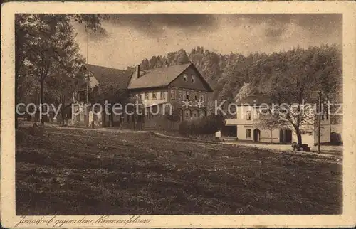 Jonsdorf mit Nonnenfelsen Kat. Kurort Jonsdorf