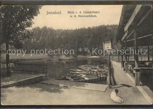 Jonsdorf Blick von der Gondelfahrt zum Nonnenfelsen Kat. Kurort Jonsdorf