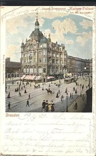 Dresden Grand Restaurant Kaiser Palast Kat. Dresden Elbe