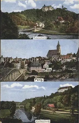 Rochsburg mit Penig und Wolkenburg Kat. Lunzenau