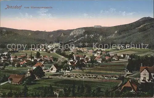 Jonsdorf Blick vom Hieronymusstein Kat. Kurort Jonsdorf