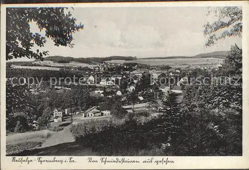 Neusalza Spremberg Panorama von den Schmiedesteinen Kat. Neusalza Spremberg