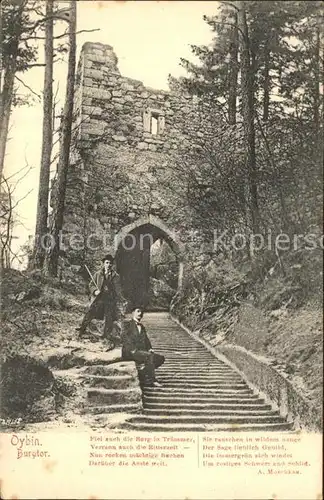 Oybin Burgtor Ruine Kat. Kurort Oybin