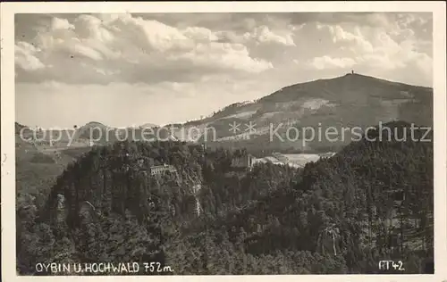 Oybin Panorama Hochwald Kat. Kurort Oybin