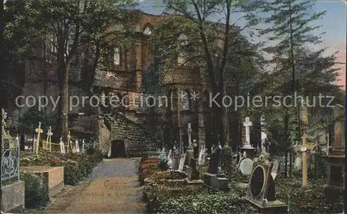 Oybin Kloster Ruine mit Kirchhof Friedhof Kat. Kurort Oybin