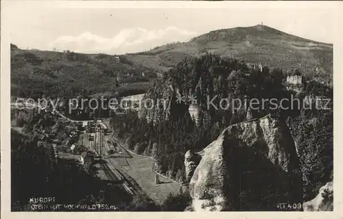 Oybin Panorama mit Hochwald Zittauer Gebirge Kat. Kurort Oybin