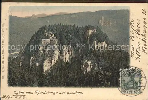 Oybin Berg Oybin Bergrestaurant Ruine Zittauer Gebirge Kat. Kurort Oybin