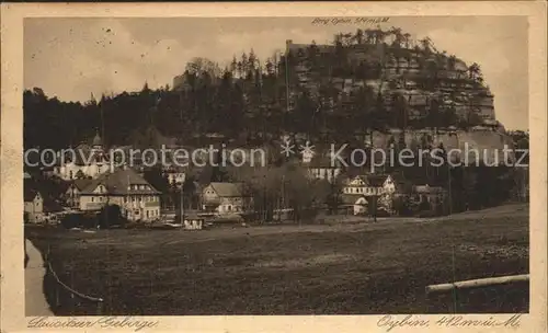 Oybin Teilansicht mit Berg Oybin Lausitzer Gebirge Kat. Kurort Oybin