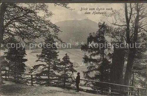 Oybin Blick vom Berg Oybin nach dem Hochwald Kat. Kurort Oybin