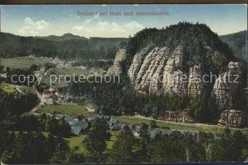 Oybin Oybintal mit Hain und Johannisstein Zittauer Gebirge Kat. Kurort Oybin