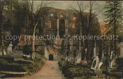 Oybin Kirchhof und Ruine Friedhof Kat. Kurort Oybin