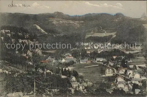 Oybin Panorama Blick von Hayn Kat. Kurort Oybin