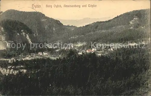 Oybin Berg Oybin Ameisenberg und Toepfer Zittauer Gebirge Kat. Kurort Oybin