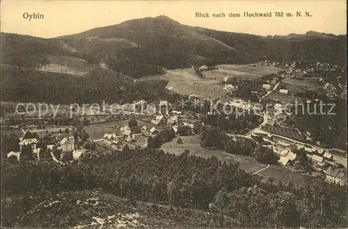 Oybin Panorama Blick nach dem Hochwald Kat. Kurort Oybin