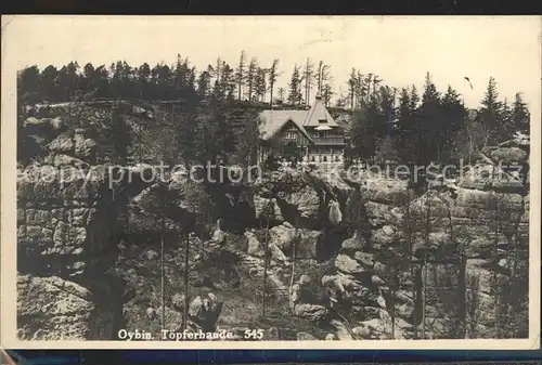 Oybin Toepferbaude Felsen Zittauer Gebirge Kat. Kurort Oybin