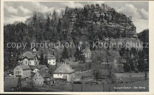 Oybin Teilansicht mit Berg Oybin Zittauer Gebirge Kat. Kurort Oybin