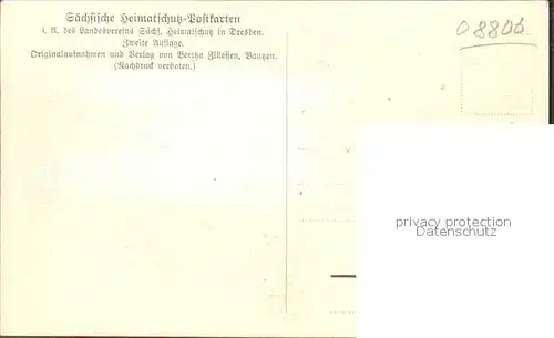 Oybin Waldpartie Hoellenweg Serie Saechsische Heimatschutz Postkarten Kat. Kurort Oybin