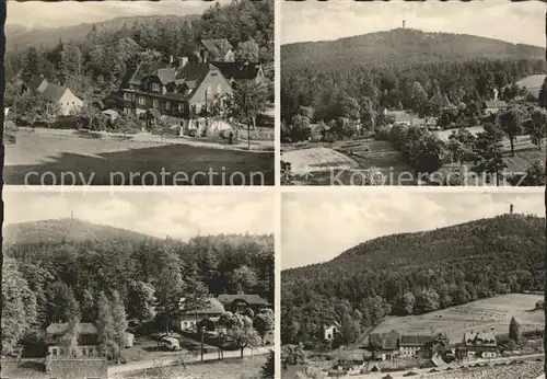 Hain Oybin Teilansichten mit Hochwald Aussichtsturm Kat. Kurort Oybin