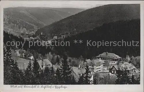 Kipsdorf Blick auf Kipsdorf und Baerebfels Kat. Altenberg