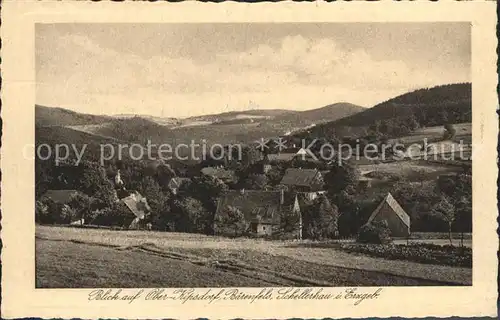 Kipsdorf Blick auf Oberkipsdorf  Kat. Altenberg