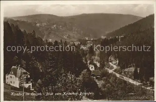 Baerenfels Erzgebirge Blick vom Kaiserhof ins Tal  Kat. Altenberg