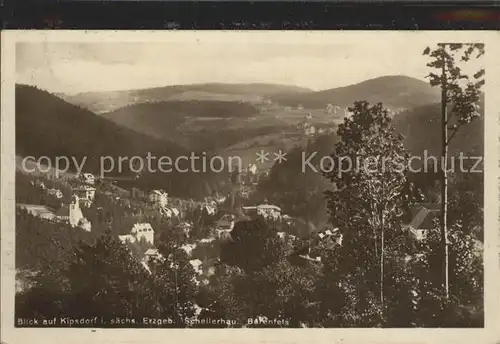 Baerenfels Erzgebirge Blick auf Kipsdorf Kat. Altenberg