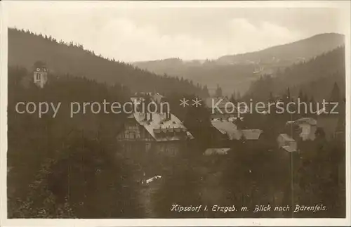 Kipsdorf Blick nach Baerenfels Kat. Altenberg