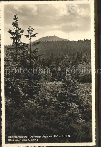 Baerenburg Sachsen Geising Kat. Altenberg