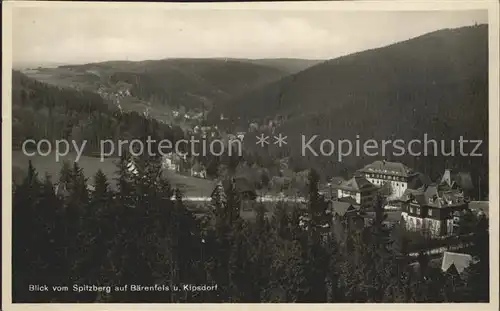 Baerenfels Erzgebirge Kipsdorf Kat. Altenberg