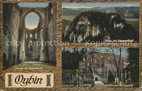 Oybin Ruine Bergwirtschaft Klosterruine Friedhof Kat. Kurort Oybin