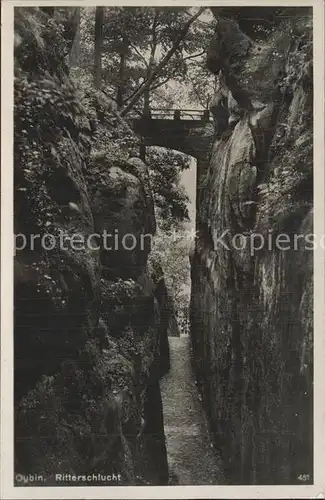 Oybin Ritterschlucht Kat. Kurort Oybin