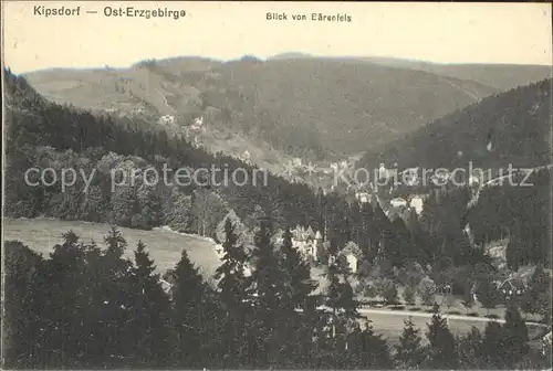 Kipsdorf Blick vom Baerenfels Kat. Altenberg