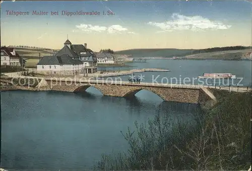 Dippoldiswalde Osterzgebirge Talsperre Malter Kat. Dippoldiswalde